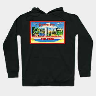 Long Island New York Greetings Beach Vintage Travel Hoodie